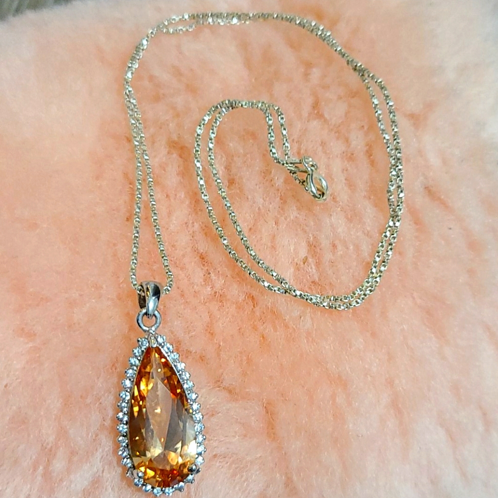 Vintage Coral necklace sterling silver chain